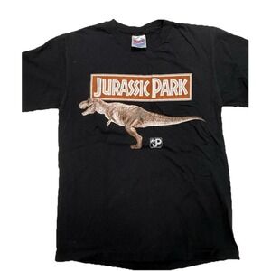 Vintage 90s Jurassic Park T-Rex‎ Shirt Glow in the Dark Skeleton 1993 Rare USA M